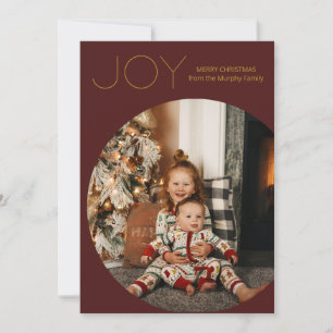 Carte de vacances de Noël minimaliste moderne Joie