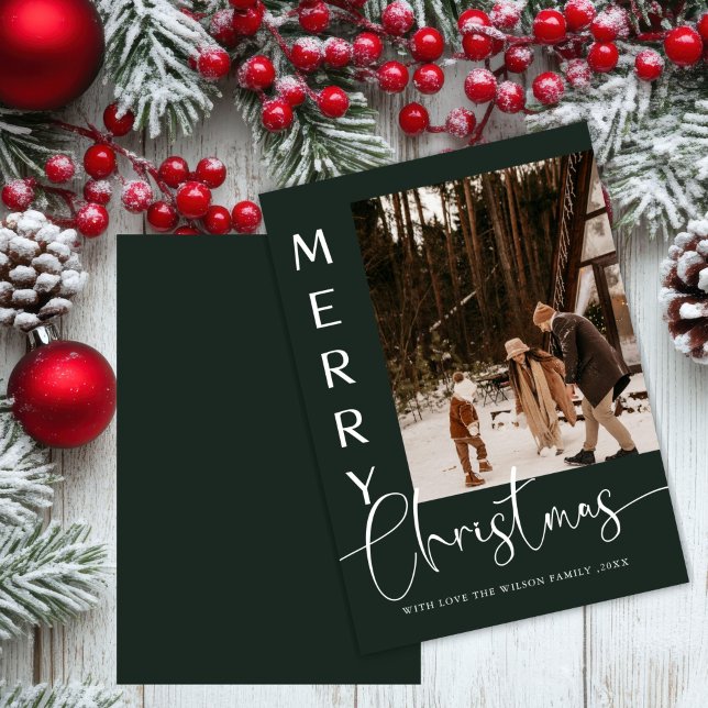 Carte de vacances de Noël moderne photo tendance (Créateur téléchargé)
