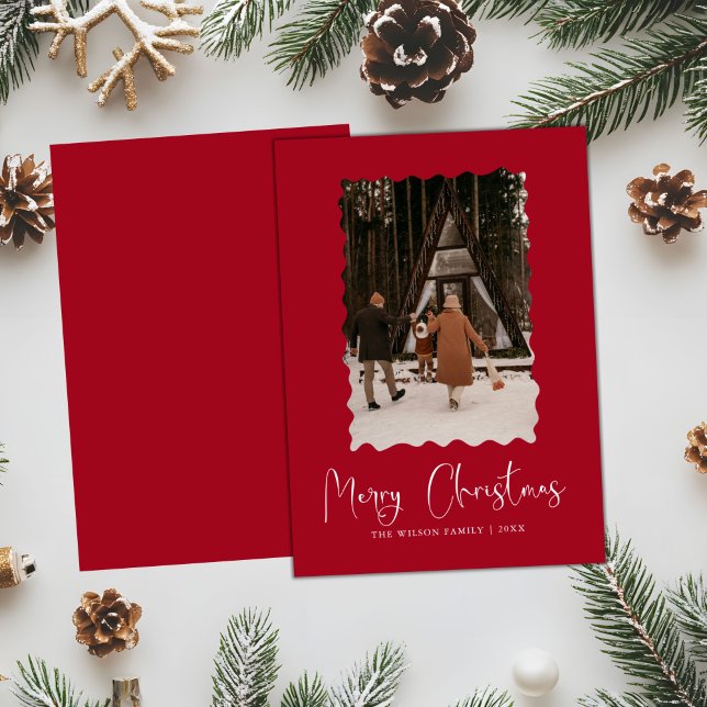 Carte de vacances de Noël moderne photo tendance (Créateur téléchargé)