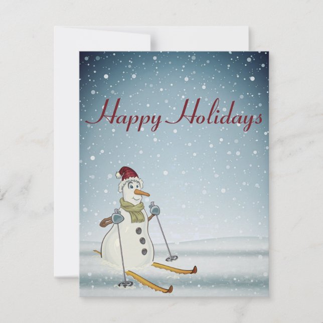 Carte de vacances de Noël parfait Snowman (Devant)