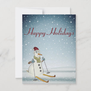 Carte de vacances de Noël parfait Snowman