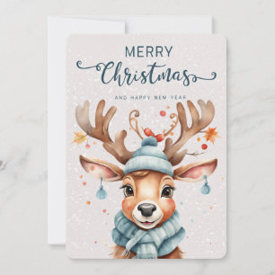 Carte de vacances de Noël Reindeer