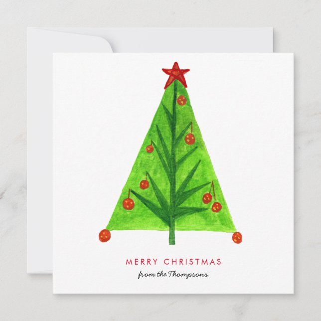 Carte de vacances de Noël simple (Devant)