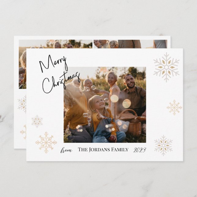 Carte de vacances de Noël Snowfall (Devant / Derrière)