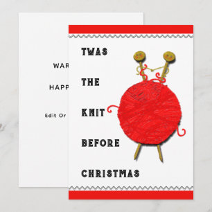 Carte de vacances de Noël tricot