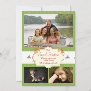 Carte de vacances de Noël verte 3 photo