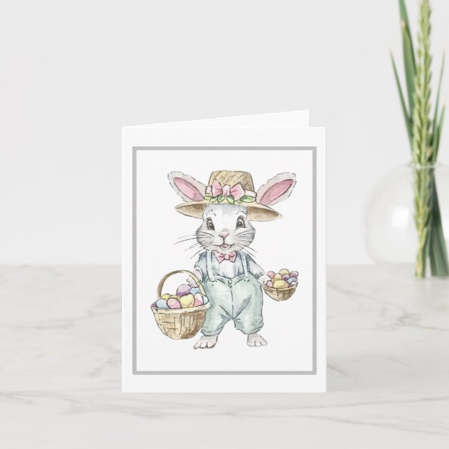 Carte de vacances de Pâques Bunny (Devant)