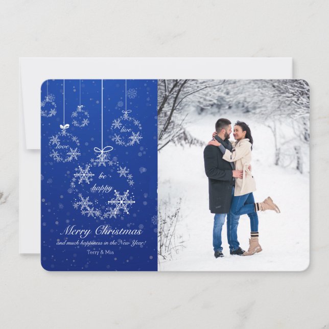 Carte de vacances de photo de décorations de (Devant)