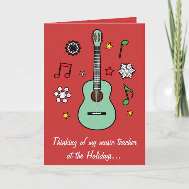 Carte de vacances de professeur de musique (Devant)
