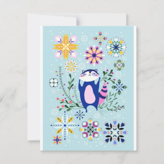 Carte de vacances de Raton Laveur Design