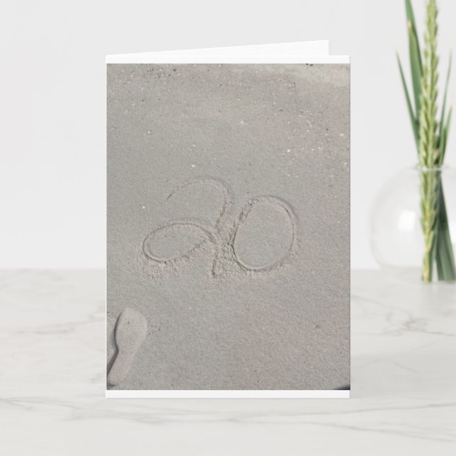 Carte de vacances de sable (Devant)