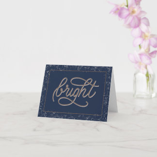 Carte de vacances de script brillant avec la front