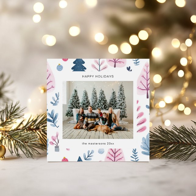 Carte de vacances de style dessin animé avec illus (Créateur téléchargé)