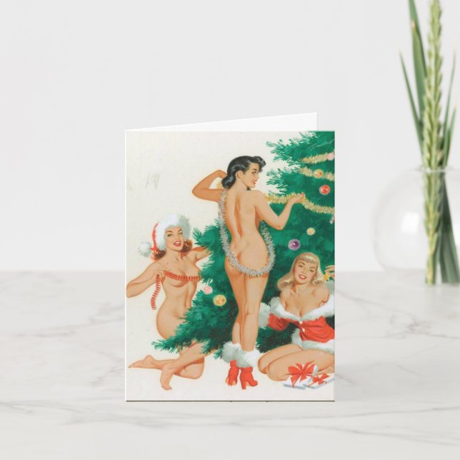 Carte de vacances de style rétro "Tailler l'arbre" (Devant)