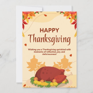 Carte de vacances de Thanksgiving