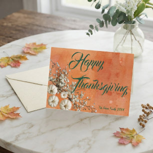 Carte de vacances de Thanksgiving, Carte de remerc