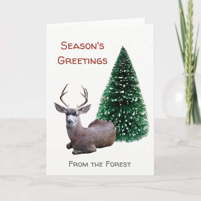 Carte de vacances Deer Tree (Devant)