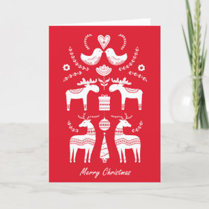Carte de vacances d'inspiration scandinave. Hygge 