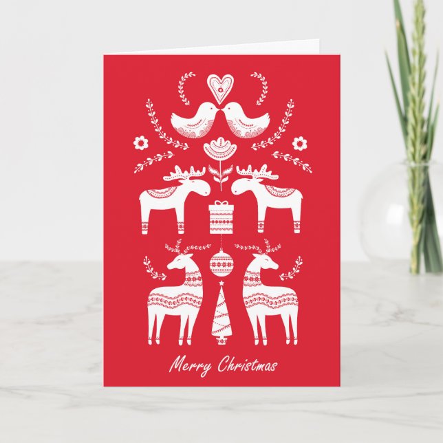 Carte de vacances d'inspiration scandinave. Modifi (Devant)