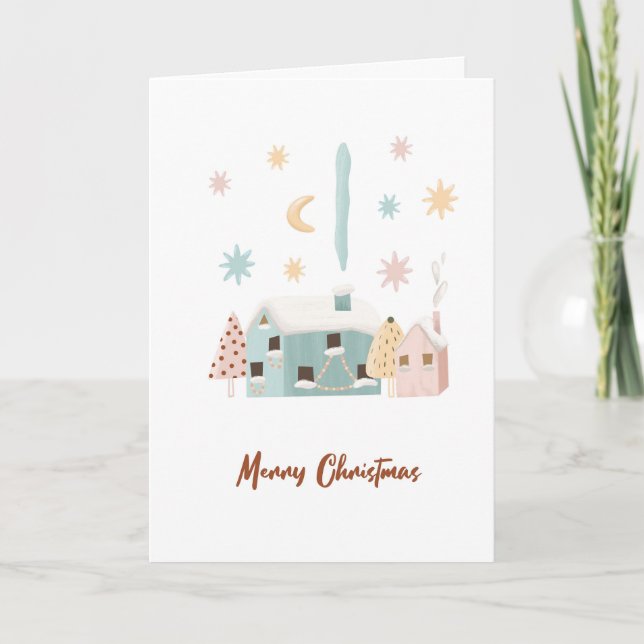 Carte de vacances d'inspiration scandinave. Modifi (Devant)