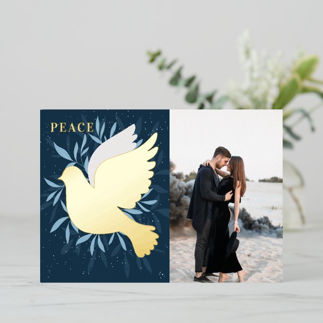 Carte de vacances Dove of Peace Christmas Foil (Debout devant)