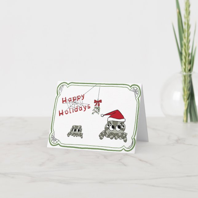 Carte de vacances drôles d'araignées (Devant)