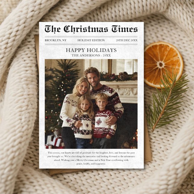 Carte de vacances du journal familial Christmas Ti (Créateur téléchargé)
