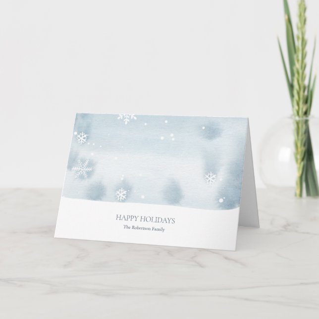Carte de vacances Dusty Blue Snowflake (Devant)