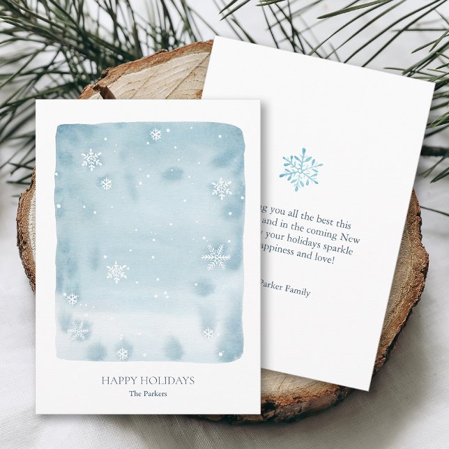 Carte de vacances Dusty Blue Snowflake (Créateur téléchargé)