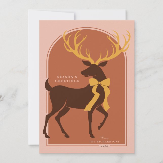 Carte de vacances élégante « Season's Greetings »  (Devant)