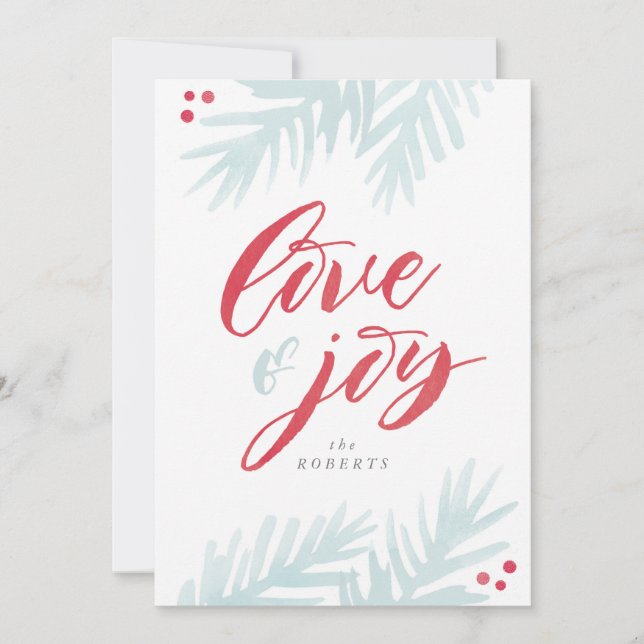 Carte de vacances en aquarelle avec pinceau pin am (Devant)