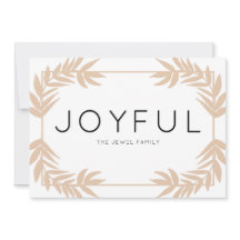 Carte de vacances en papier Feuille joyeux