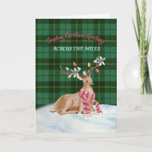 Carte de vacances en tartan vert de Wallace