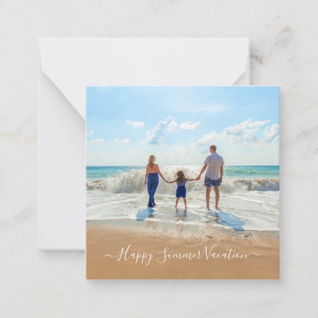Carte de vacances été photo personnalisée avec vos (Devant)