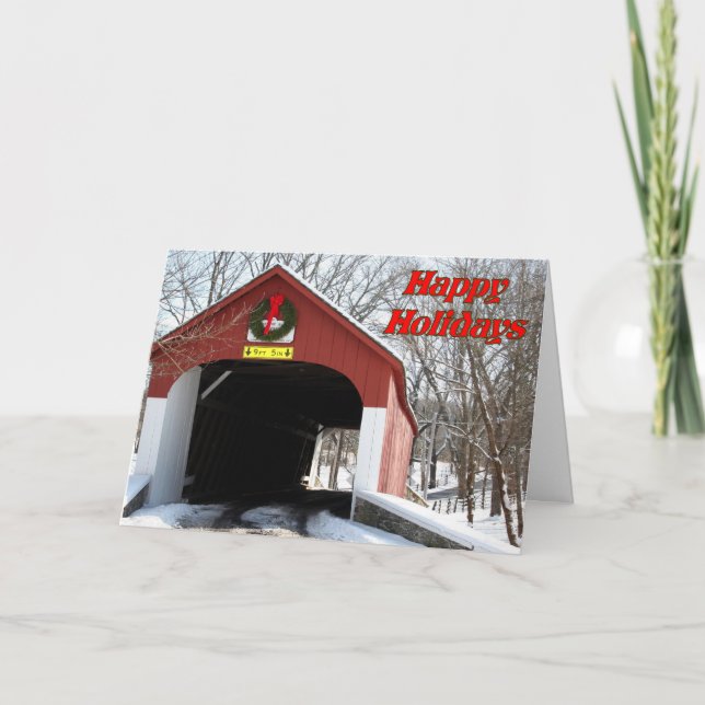 Carte de vacances Festive Coverve Bridge (Devant)
