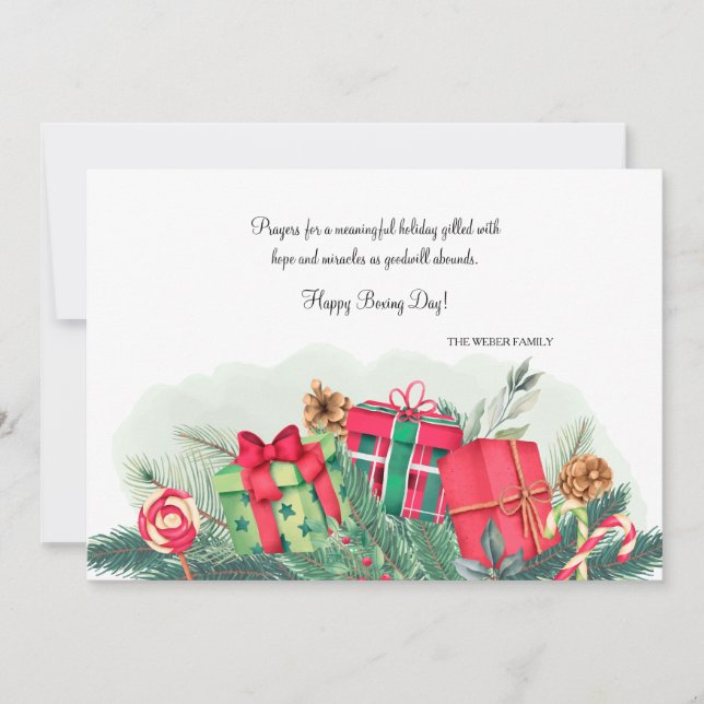 Carte de vacances festive de la Saint-Étienne (Devant)