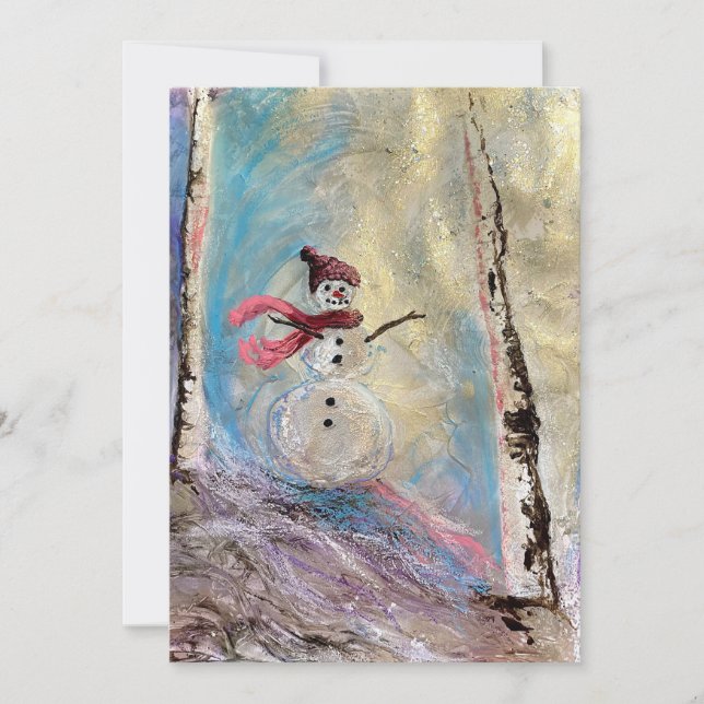 Carte de vacances Fille de Neige (Devant)