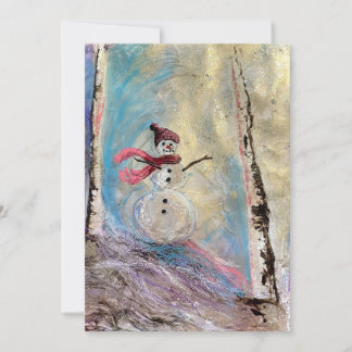 Carte de vacances Fille de Neige