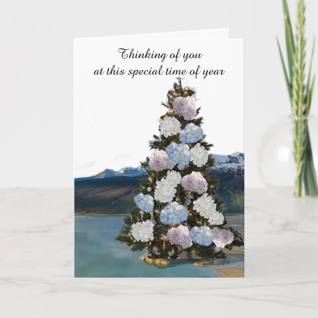 Carte de vacances Floral Christmas Tree Mountain V (Devant)