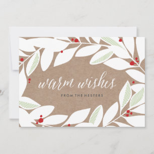 Carte de vacances florales Bay Leaf Sprigs