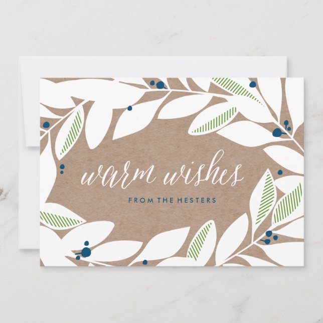 Carte de vacances florales Bay Leaf Sprigs (Devant)