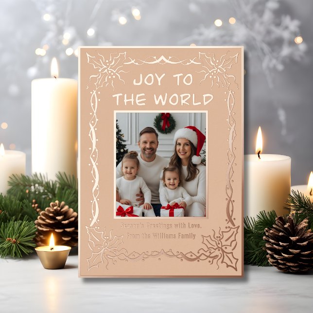 Carte de vacances Foil 2 photo Pièce de Noël perso (Créateur téléchargé)