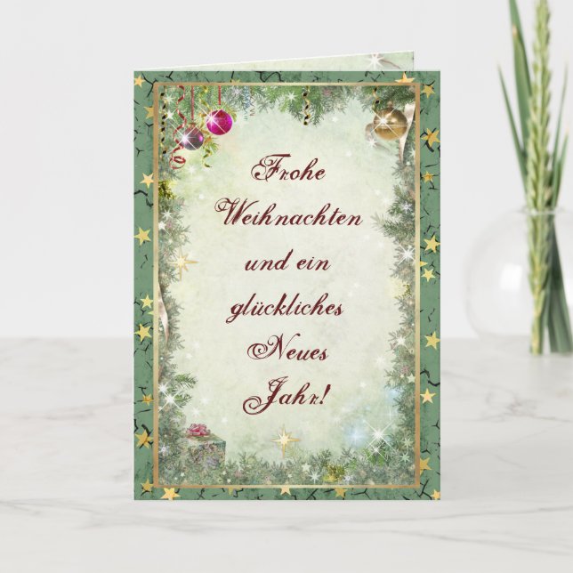 Carte de vacances Frohe Weihnachten (personnalisab (Devant)