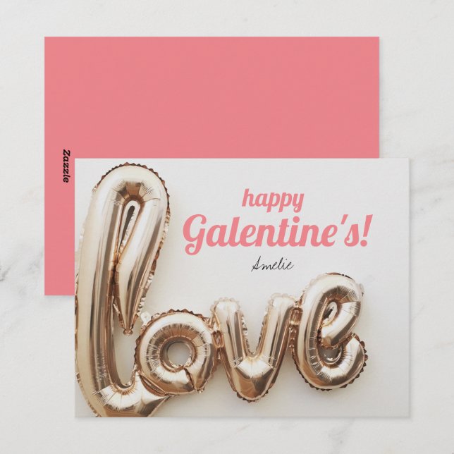 Carte de vacances Galentine joyeuse (Devant / Derrière)