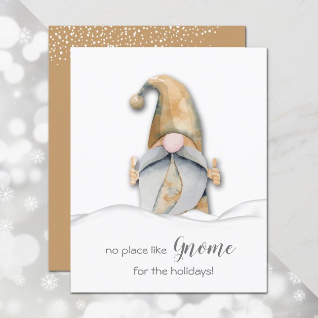 Carte de vacances Gnome Budget Noël (Créateur téléchargé)