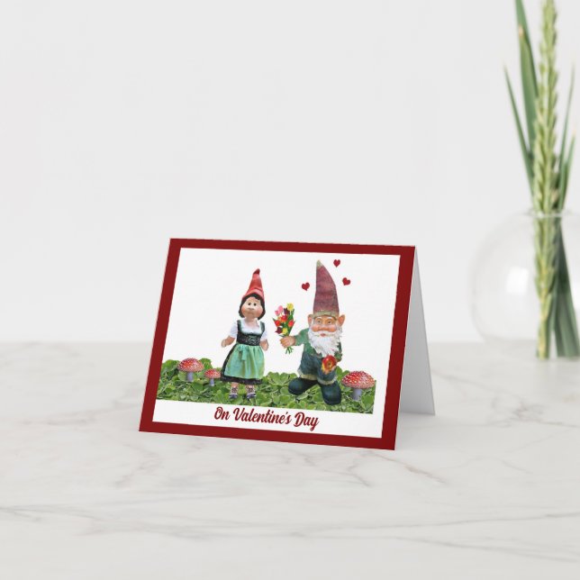 Carte de vacances Gnome de Saint-Valentin (Devant)