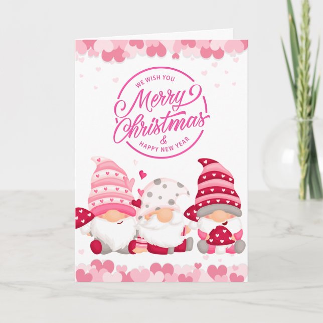 Carte de vacances Gnomes de Noël (Devant)