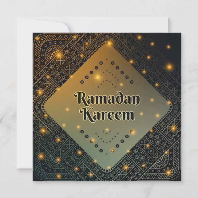 Carte de vacances Gold Mandala Ramadan kareem (Devant)