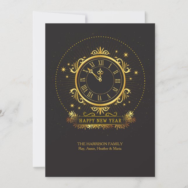 Carte de vacances Golden Clock (Devant)