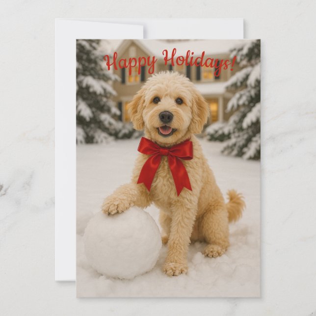 Carte de vacances Golden Doodle (Devant)